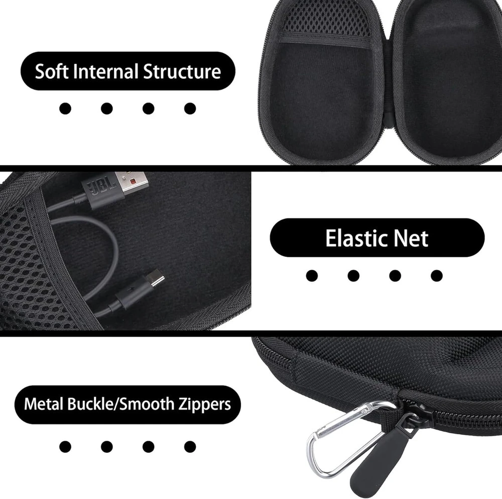 Kompiuterio kolonėlės Aenllosi dėklas Jbl Clip 5 Bluetooth garsiakalbiui, juodas