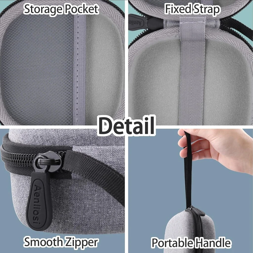 Automagnetola Aenllosi kietas dėklas, skirtas Bose Soundlink Micro Bluetooth garsiakalbiui, tik dėklas (pilkai baltas)