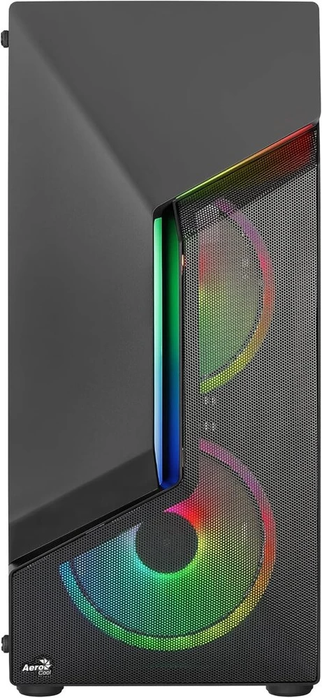Aerocool Scapebkv3 Gaming Case kompiuterio korpusas, Atx, Rgb Led priekis, grūdintas stiklas, 3 x Argb ventiliatoriai, juodas, vienas dydis
