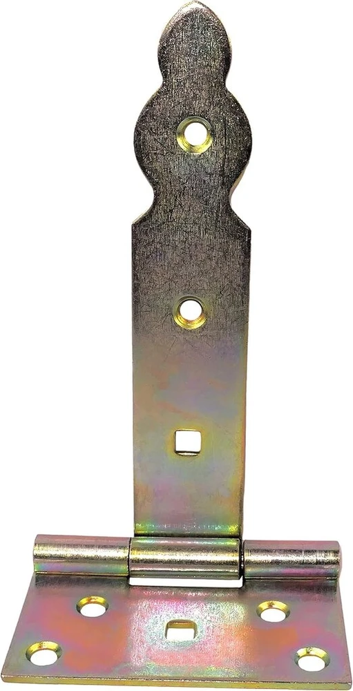 Aerzetix - C58408 - 2 dekoratyvinių durų vyrių rinkinys "t" formos 145 x 53 x 86 x 2.5 mm - galvanizuotas plienas - portalų geležies ornamentiniams vintažiniams rustiškiems retro spintelių baldams antikvariniams