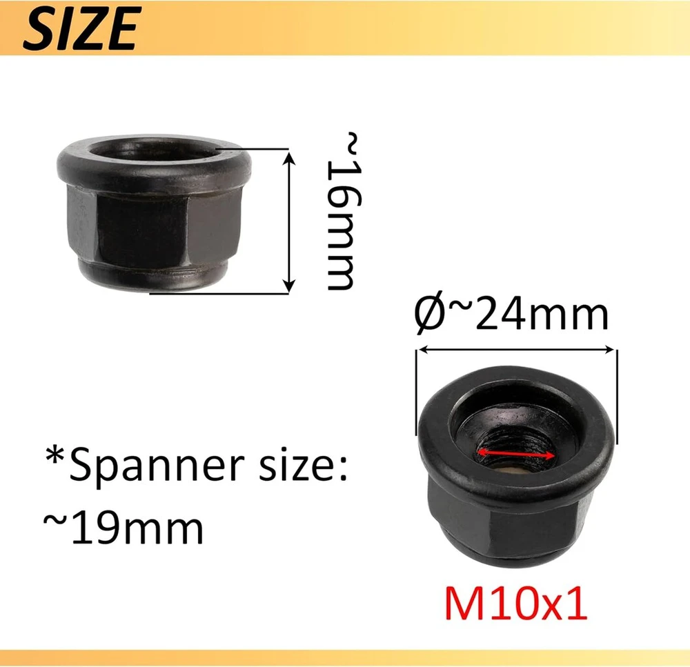 Aerzetix - C73940 - žoliapjovės galvutės veržlė M10x1 kairinis sriegis - suderinama su Stihl Fs 160, 180, 220, 220 K, 280, 280 K, 290, 240 C, 240 Rc, 260 C, 260 Rc, 300, 310, 350.