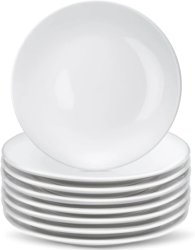 Affek Design 8 vnt. baltos keraminės desertinės lėkštės, 15,2 cm