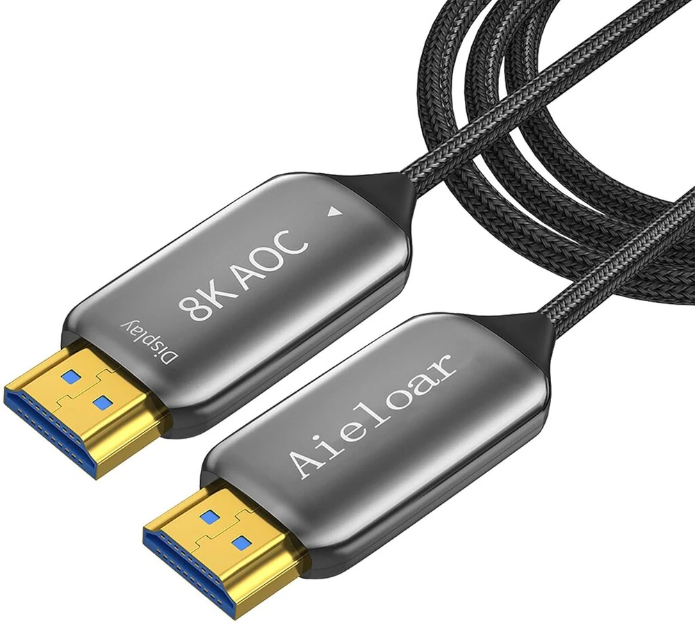 Aieloar Hdmi šviesolaidinis kabelis 10 m, Hdmi optinis kabelis 2.1 8k/60hz 48gbps didelio greičio Uhd šviesolaidinis Hdmi kabelis