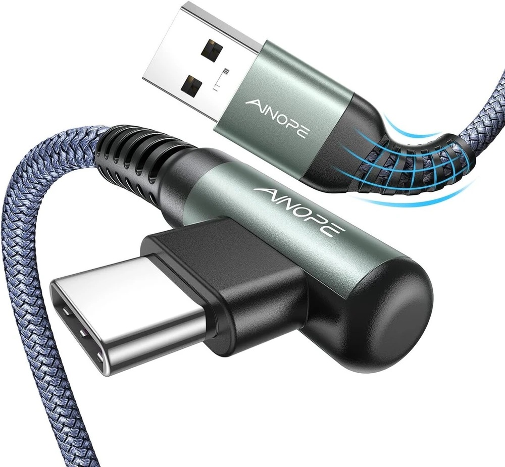 Ainope Usb-c 90° kampu, 2 vnt., 0.5m, greitas įkrovimas