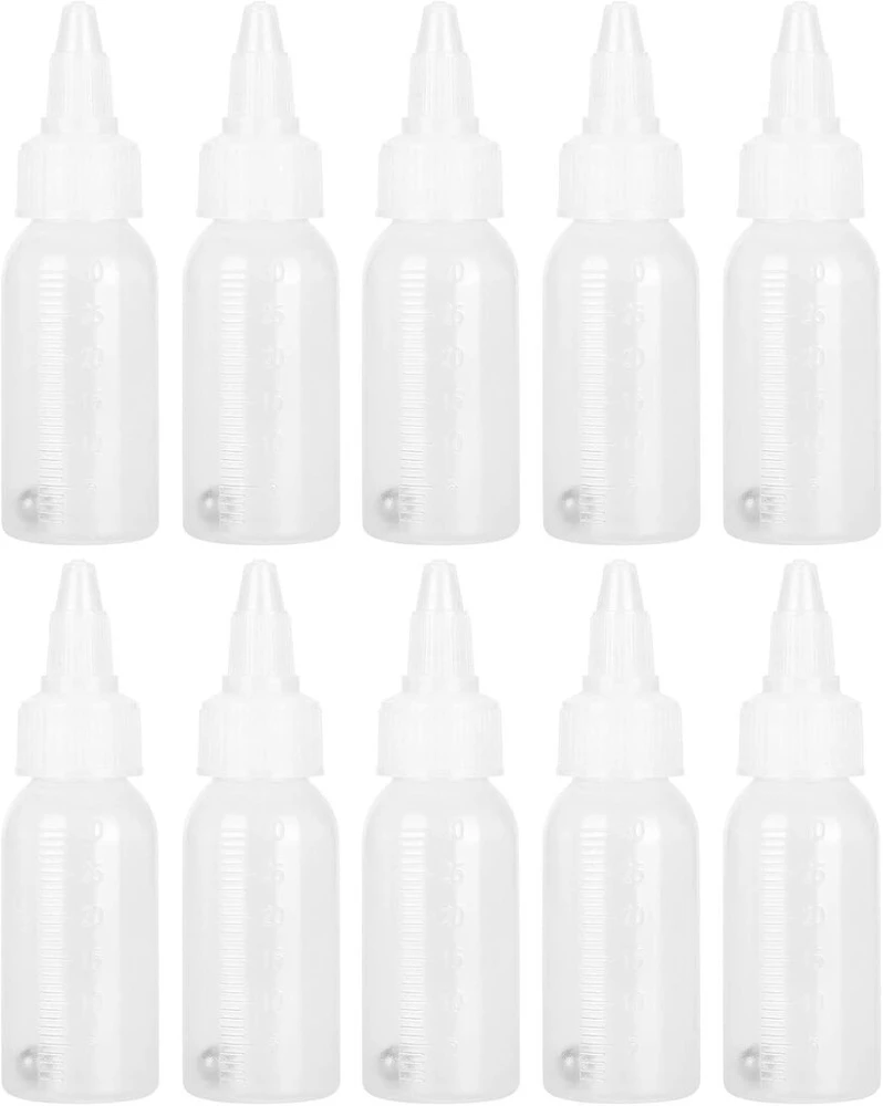 Airbrush buteliukai airbrush dažų buteliukai pp 30ml tuščias dažų buteliukas atsparus korozijai purškiamas pigmentas prieskonių indelis su skale