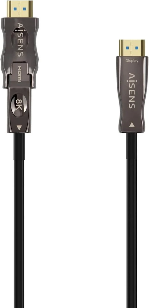 Aisens - A153-0647 - hdmi kabelis v2.1 aoc ultra high speed 8k@60hz 4k@120hz 4:4:4 48gbps, a/m-d/a/m, juodas, 40 m
