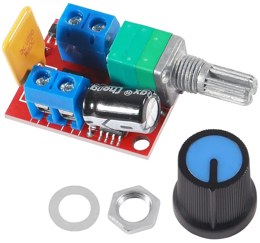 Aitrip 10 vnt. Mini Dc 3v 6v 12v 24v 35v 5a Pwm variklio greičio reguliatoriaus jungiklio modulis itin mažas Led reguliatorius