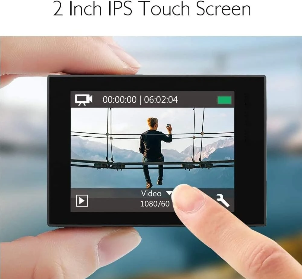Akaso ek7000 pro veiksmo kamera 4k30fps 20mp su 64gb microsdxc atminties kortele