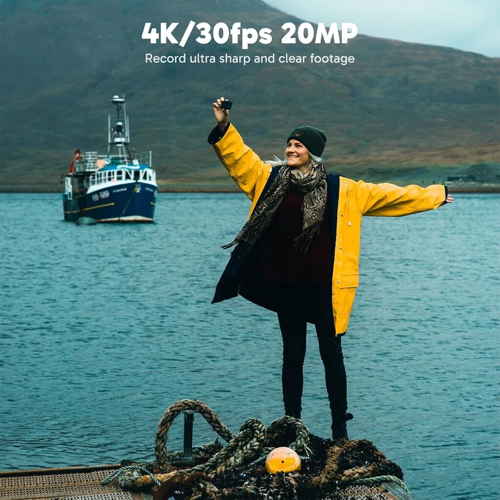 Akaso veiksmo kamera 4k30fps 20mp su plūduriuojančia rankena ir krepšiu wifi 40m povandeninė kamera atspari vandeniui ultra hd jutiklinis ekranas reguliuojamas plataus kampo ice veiksmo kamera su 2.4g nuotolinio valdymo pulteliu