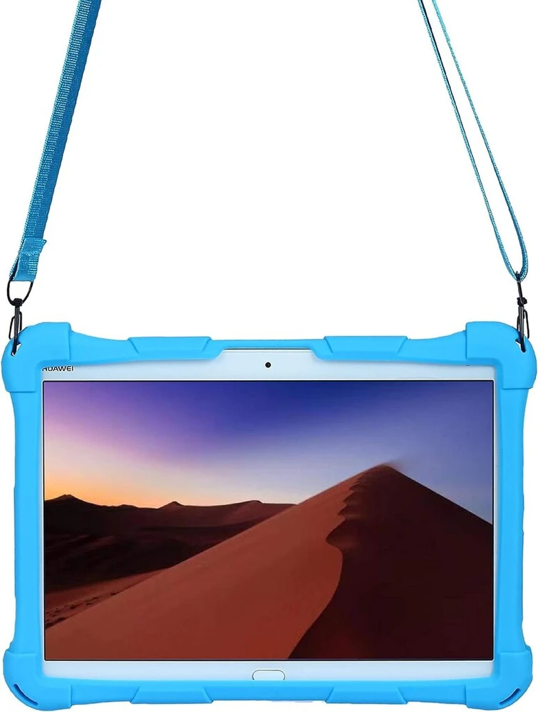 Aknici silikoninis dėklas, skirtas blackview tab 15/tab10/tab9/tab8, teclast p20s/m40s/m40 pro/p20hd/m40, yestel t5, dragon touch notepad 102, higrace 10 colių, okaysea 10.1 colio, xcx 10.1 colio, su peties dirželiu