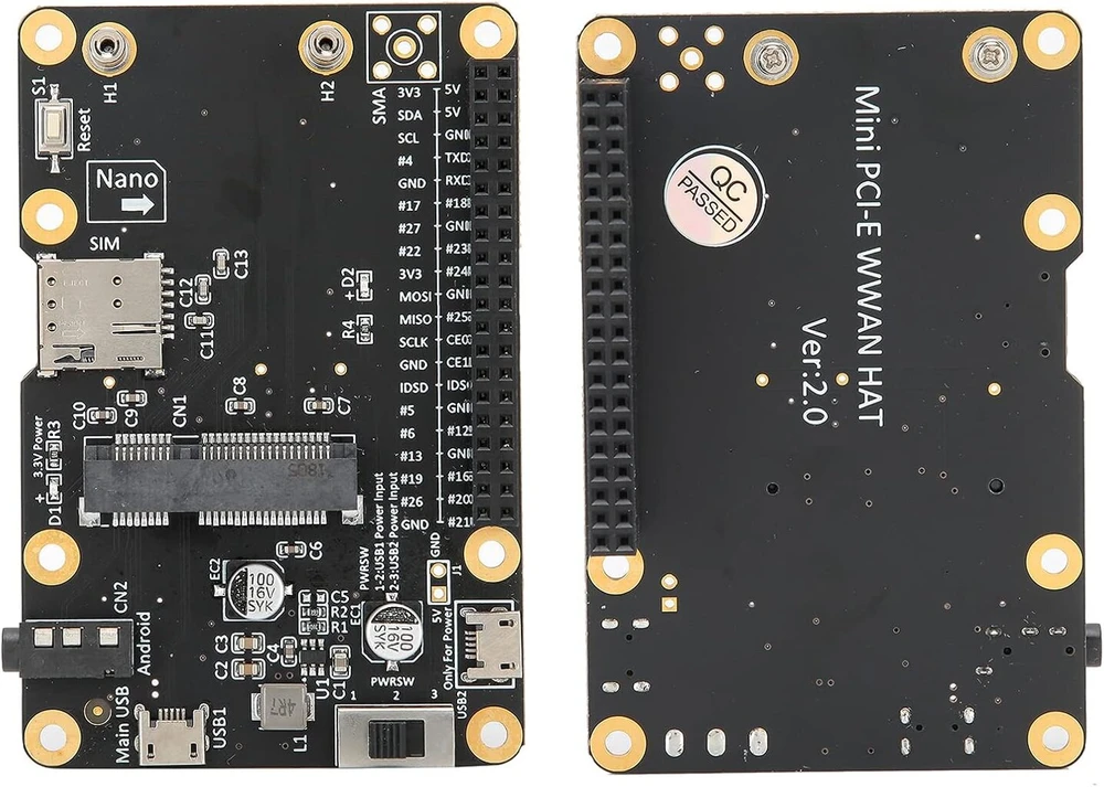 Akozon 3g/4g lte bazinė hat plėtimo plokštė skirta 4/3/2/b+ modulio kompiuterinei plokštei į usb su sim kortele