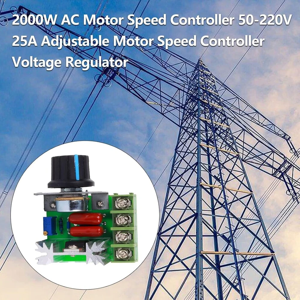 Akozon greičio reguliatorius ac variklio įtampos reguliatorius 2000 w 50-220 v 25 a modulio mazgas reguliuojamas variklio greičio reguliatorius led dimeris