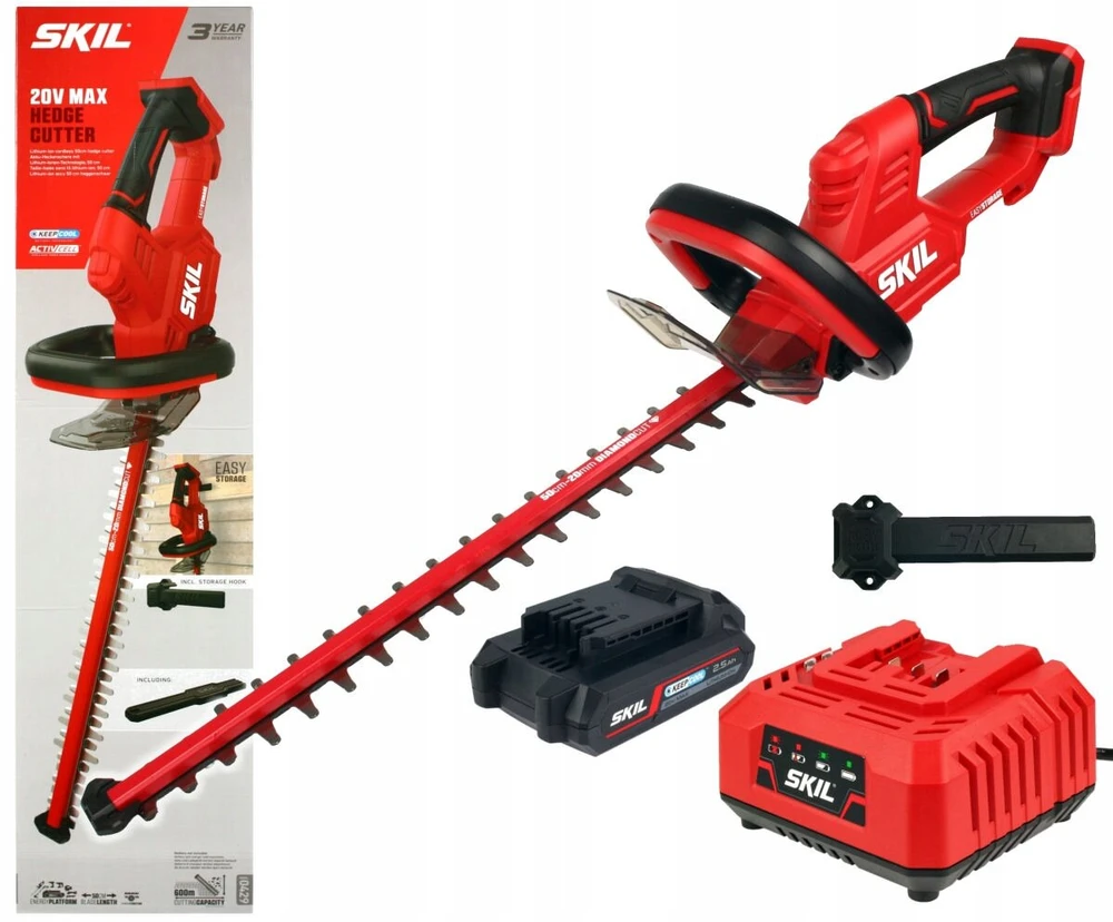 Akumuliatorinės gyvatvorių žirklės 50cm 20v 0429 Skil 1x2.0ah