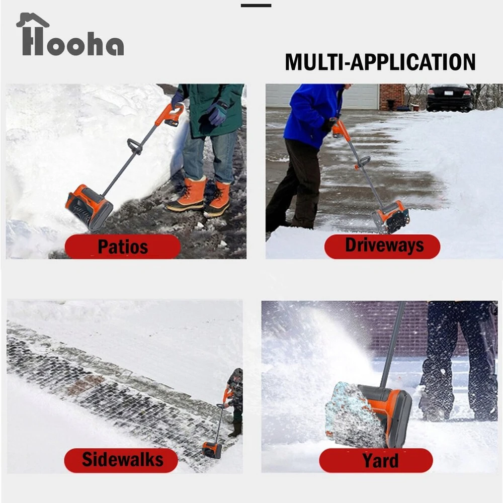 Akumuliatorinis sniego valytuvas 21v elektrinis lengvas sniego valytuvas + 2 x akumuliatoriai 600w