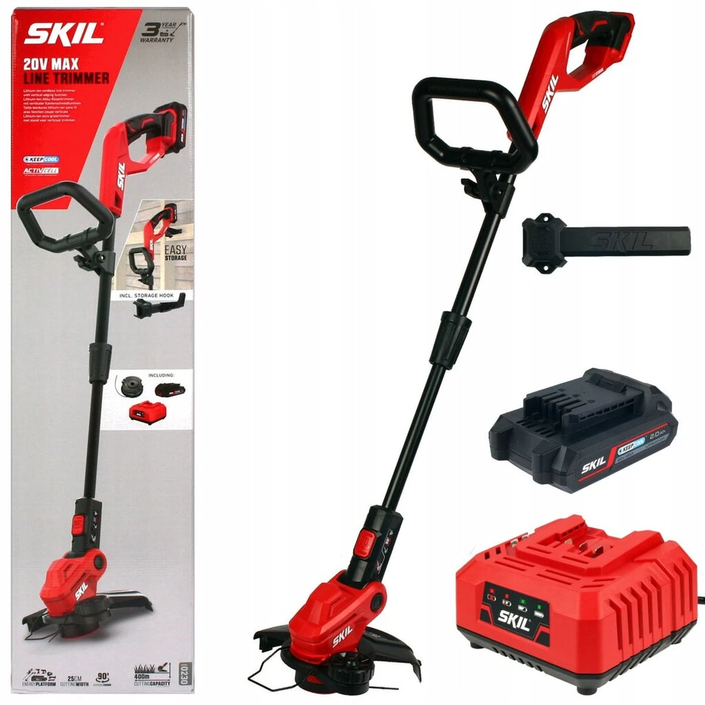Akumuliatorinis trimeris 25cm 20v 0230 Skil 1x2.0ah