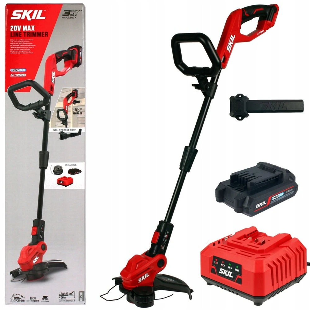 Grandininis pjūklas Akumuliatorinis trimeris 30cm 20v 0240 Skil 1x2.0ah