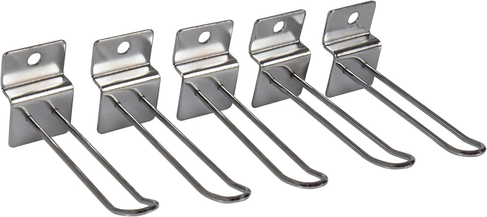 Albi Slat sieninių plokščių kabliukai, slat sieniniai kabliukai, ekspoziciniai kabliukai, 7 cm slat sieninių plokščių kabliukai, 100 kabliukų pakuotė, sieninis produktų laikiklis, lentynų kabliukai parduotuvėms ir namams (Ekspozicinė prekė)
