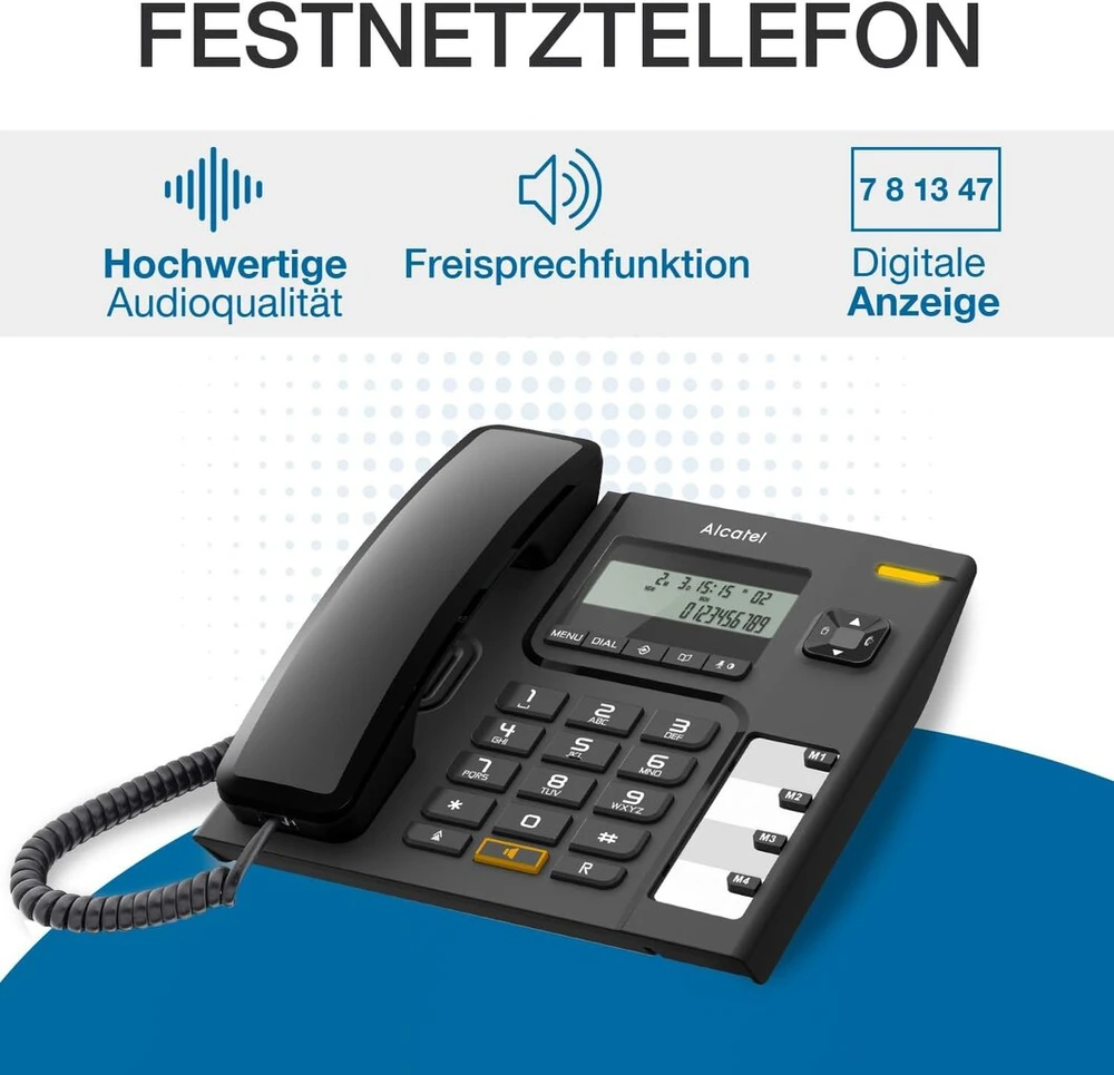 Alcatel Temporis T56, laidinis telefonas, juodas