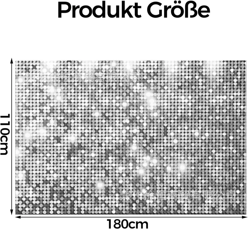 Alegre gimtadienio fotokabinos sienelės dekoracija, blizgus boho fonas, sidabrinis, fotokabinos sienelė, gimtadienio vakarėlio dekoracija, gimtadienio baneriai vestuvėms, karnavalui, diskotekos vakarėliui, rekvizitai nuotraukoms (180 x