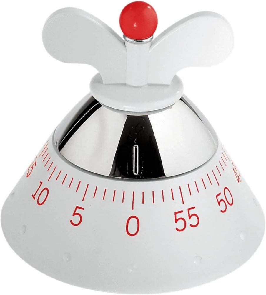 Alessi virtuvinis laikmatis, virtuvinis laikmatis pagamintas iš termoplastinės dervos, baltas
