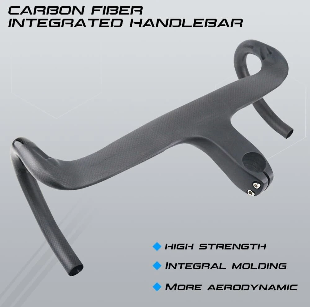 Alfa Pasca anglies pluošto plento dviračio vairas su iškyša Aerobar Carbon 28.6 dviračio vairas Carbon 400 x 110 mm