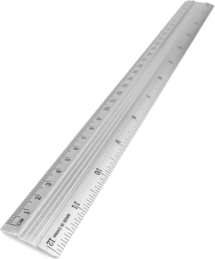 Aliuminio liniuotė 30cm, sidabrinė