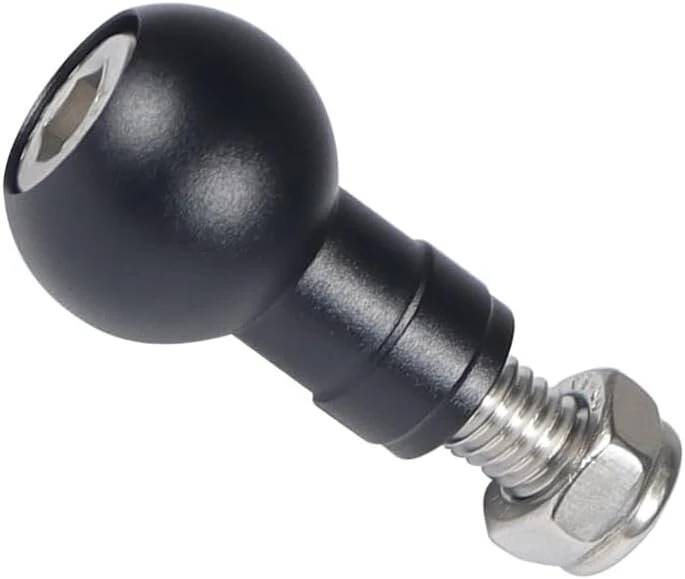 Aliuminio rutulinė galvutė 17mm su M6 sriegiu stovui