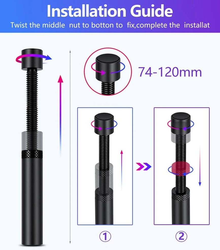 Aliuminio vaizdo plokštės laikiklis, reguliuojamas L (74-120 mm)