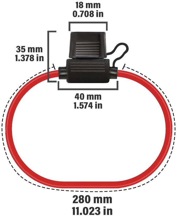 Allecin 4 vnt. automobilinių saugiklių laikiklių rinkinys 10awg laidų ašmeninių saugiklių laikiklis įmontuotas 32v saugiklių laikiklis vandeniui atsparus ašmeninių saugiklių laikiklis su 10a 15a 30a 40a standartiniais ašmeniniais saugikliais automobiliui