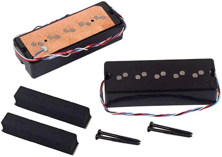 Alnicov dvigubo sluoksnio muilo formos humbucker tipo bosiniai garso nuėmikliai, skirti 5 stygų bosinės gitaros dalims