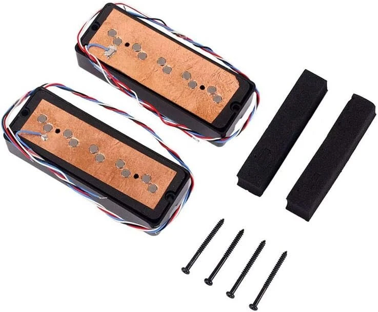 Alnicov dvigubo sluoksnio muilo formos humbucker tipo bosiniai garso nuėmikliai, skirti 5 stygų bosinės gitaros dalims