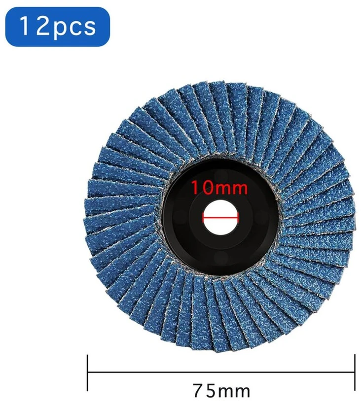 Alrens Atlenkiamieji Šlifavimo Diskai, 12 vnt., 75 mm, Grūdėtumas 40-120