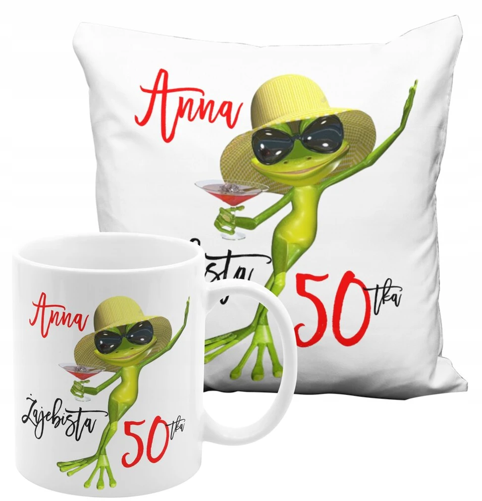 Ambition Dovana 50-mečiui: Puodelis ir pagalvė su vardu