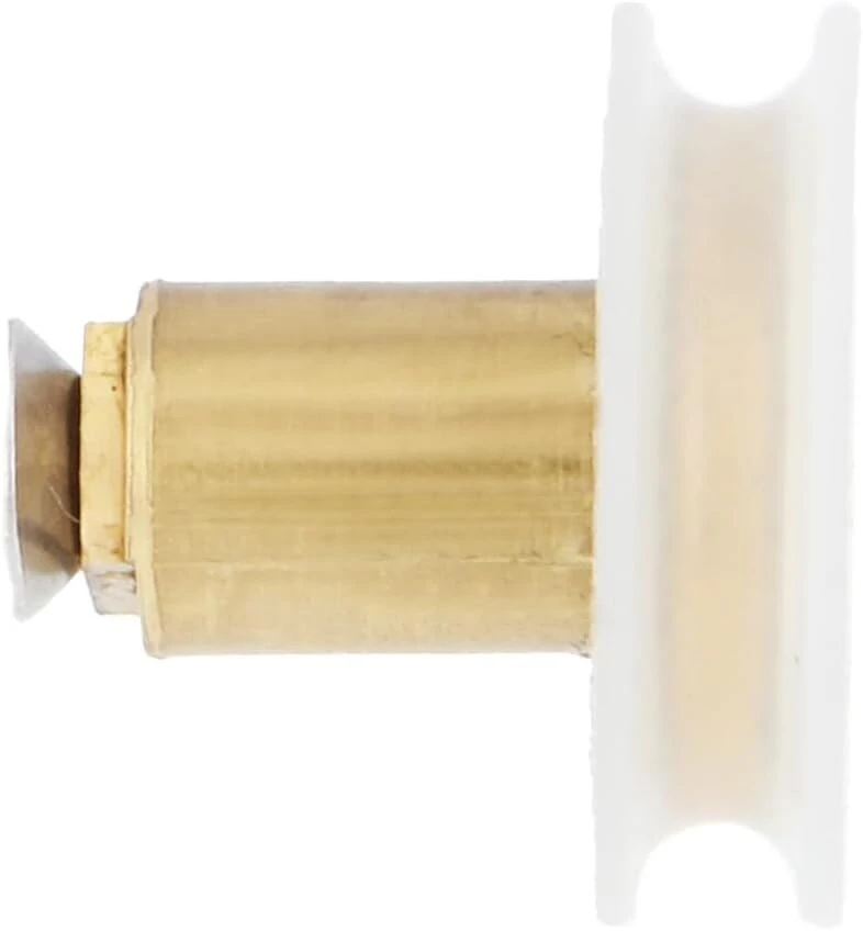 Amig dušo kabinos ratukai | 2 vnt. rinkinys | Ø 22 x 28 mm | Kampinis guolis ir M4x8 varžtas | Stumdomoms vonios kambario durims | Baltas nailonas