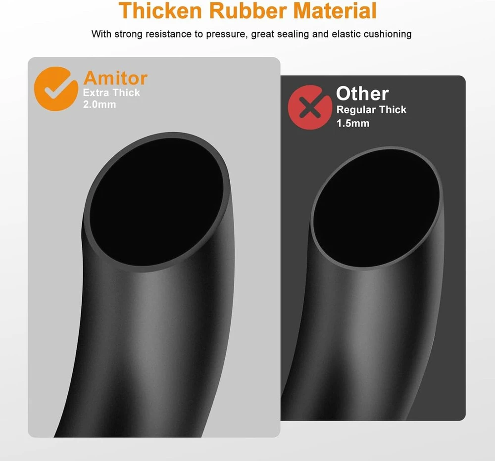 Amitor 12 1/2 x 2 1/4 (57-203) vežimėlio vidinė padanga, 12 colių dviračio vidinė padanga su sidabriniu ventiliu 45°, 12.5 x 2.25 sutirštinta vidinė padanga, tinkama vežimėliams triračiams balansiniams dviračiams