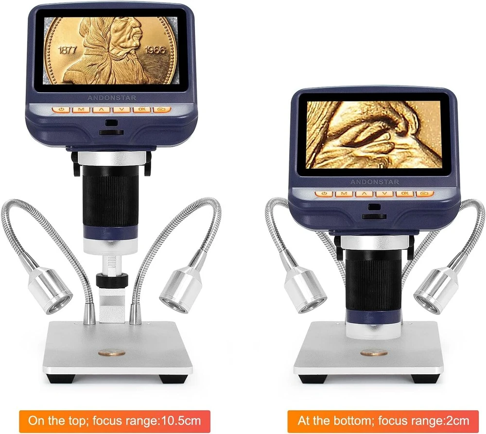 Andonstar Ad106s skaitmeninis Usb mikroskopas su 4,3" ekranu, skirtas Litavimui/pcb/laikrodžių/telefonų taisymo įrankiams su stovu ir Ir nuotolinio valdymo pulteliu