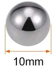 Anglinio plieno tikslumo rutuliai 10 mm, 50 vnt.