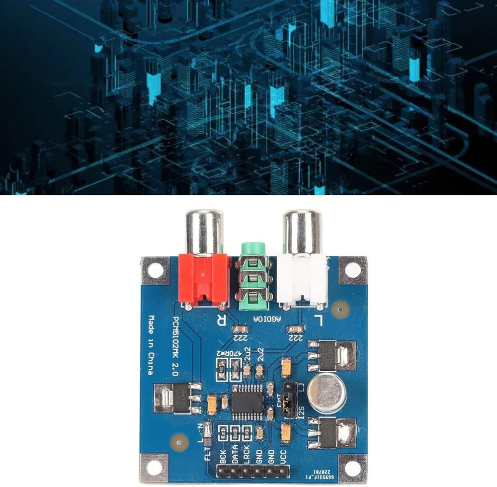 Annadue Pcm5102/pcm5102a garso plokštė Dac dekoderio plokštė I2s įvestis 32bit 384k su 3.5 ausinių išvestimi Hifi dekoderio plokštė