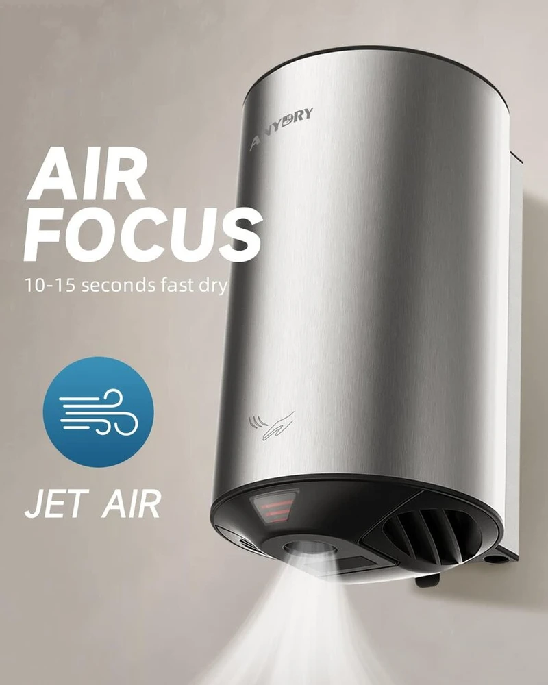 Anydry 2805 Automatinis rankų džiovintuvas, 1350w, nerūdijantis plienas