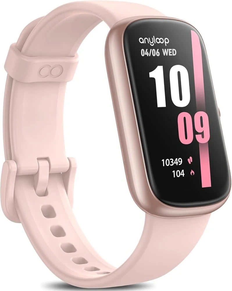 Anyloop Fitneso apyrankė, 1.47 colio išmanusis laikrodis moterims ir vyrams su širdies ritmo, Spo2, miego monitoriumi, pedometru, Ip68 vandeniui atsparus fitneso laikrodis, 20+ sporto režimų aktyvumo sekiklis, rožinis