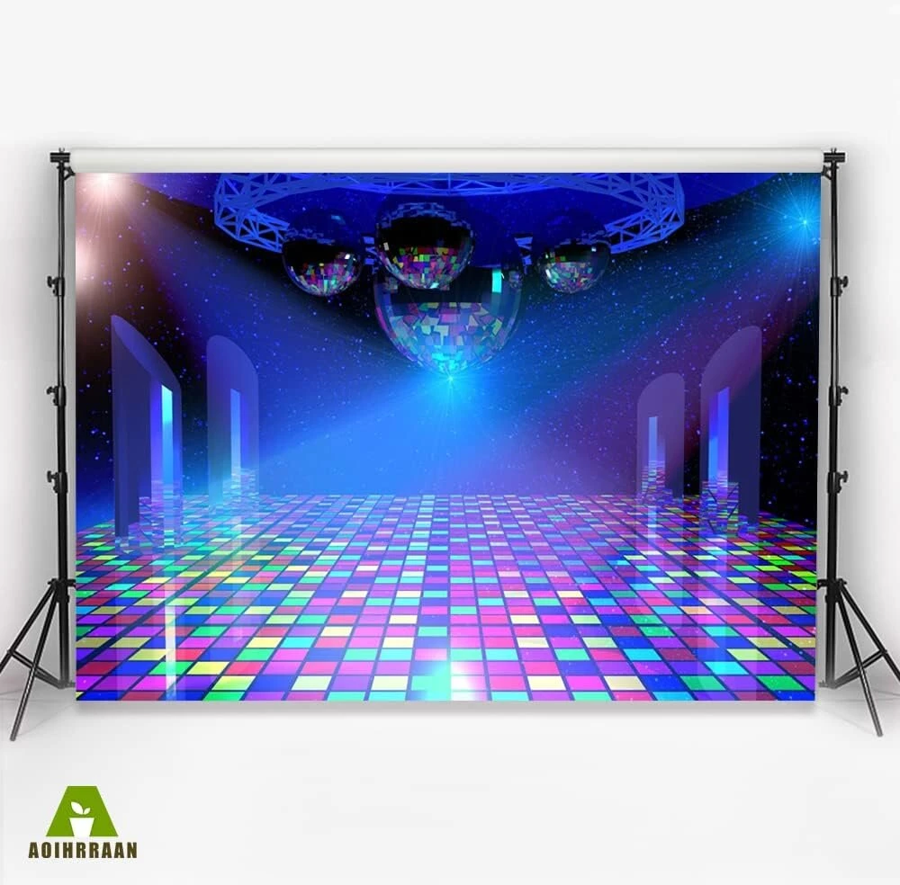 Aoihrraan 3 x 2,5 m disko fonas, neoninis priekinis žibintas, scena, muzika, naktinis klubas, karščiavimo šokėjas, pobūvių salė, fotografija, 70-tieji, 80-tieji, 90-tieji, gimtadienio šou vaikams ir suaugusiems, portretas, foto studija, vinilas