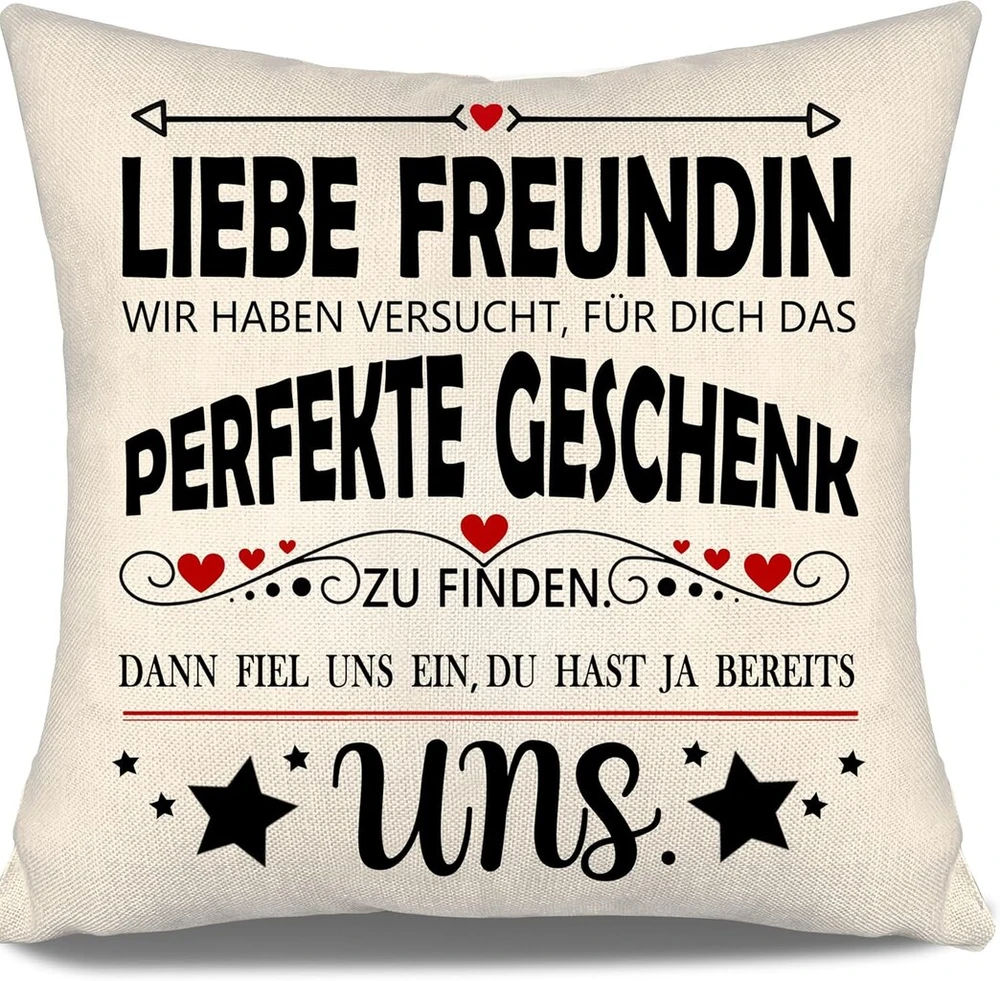 Aosumin Liebe Freundin mes bandėme rasti, tada supratome, kad jau turite mus pagalvėlių užvalkalai moterims gimtadienio dovana kalėdinė dovana (liebe Freundin-b)