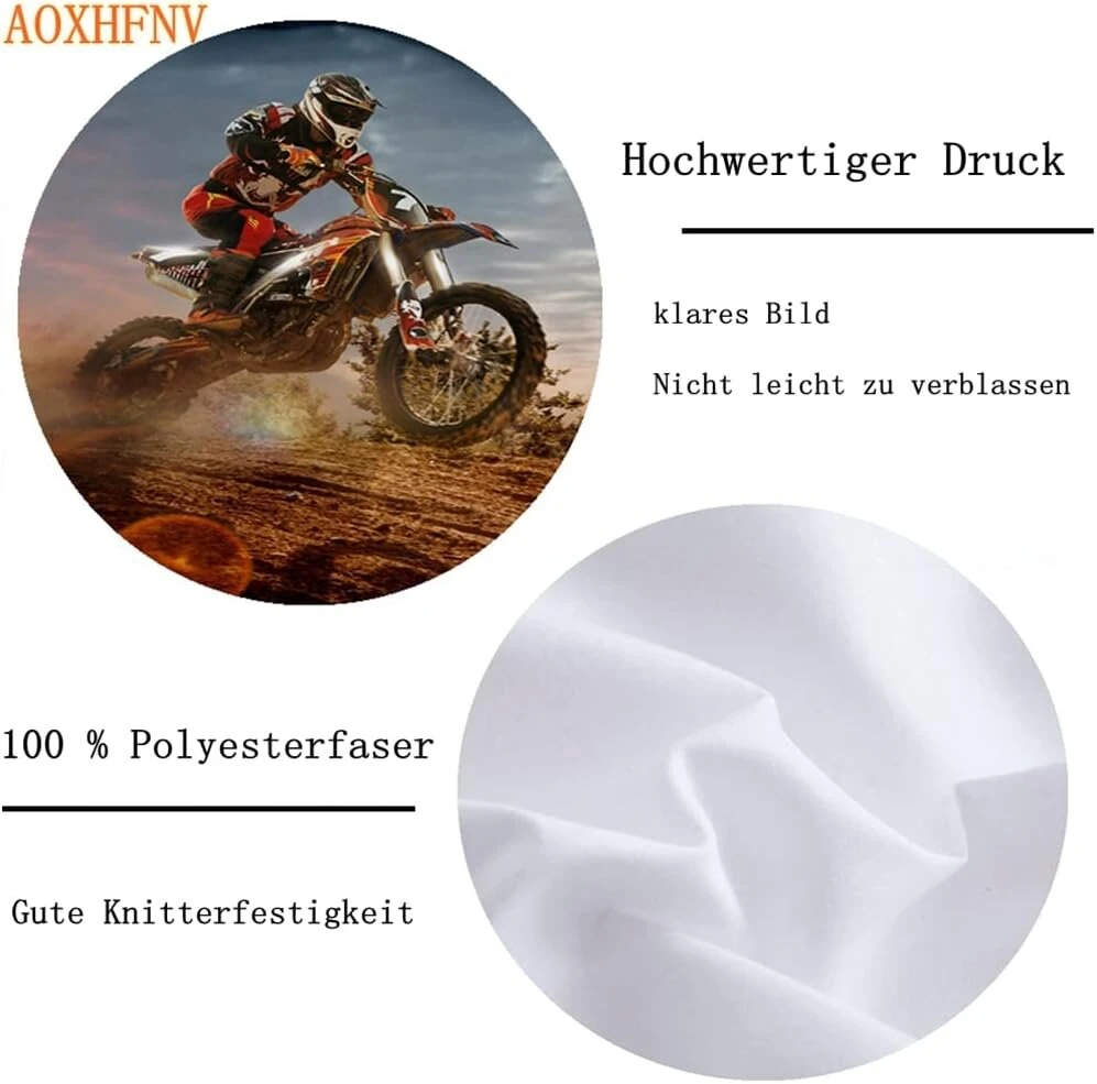 Aoxhfnv 3d motociklo antklodės užvalkalas, motokroso patalynės komplektas, motociklų lenktynių antklodės užvalkalas su pagalvės užvalkalu paaugliams, ekstremalus sportas (200 x 200 cm, raudonas)