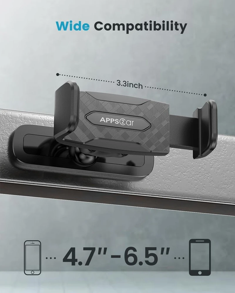 Apps2car magnetinis telefono laikiklis sporto salei, 360° reguliuojamas Mag-safe laikiklis, magnetinis telefono laikiklis golfui, suderinamas su 4,7–6,5 colių išmaniaisiais telefonais, lydinio pagrindas ir jungtis, juodas