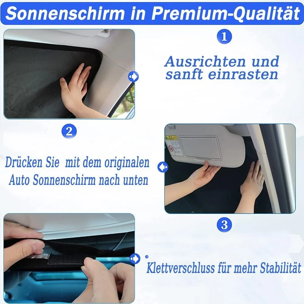 Apsauga nuo saulės automobilio priekinio stiklo vidui, automobilio apsauga nuo saulės priekiniam stiklui 140 x 70 cm, apsauga nuo saulės priekiniam stiklui iš vidaus, priekinio stiklo apsauga nuo saulės, sulankstoma daugumai transporto priemonių, visureig