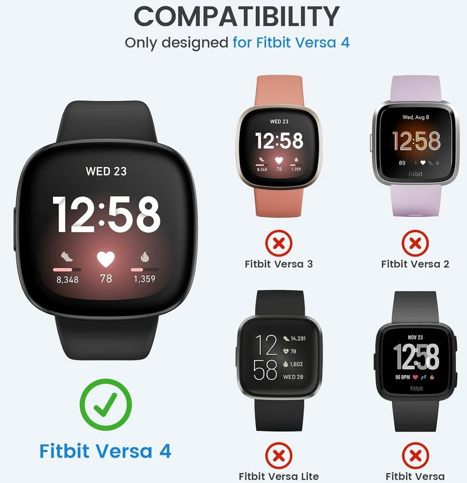 Apsauginis dėklas Fitbit Versa 4/sense 2 (4 vnt.)