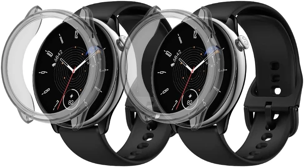 Apsauginis dėklas su ekrano apsauga Amazfit Gtr Mini - Juodas