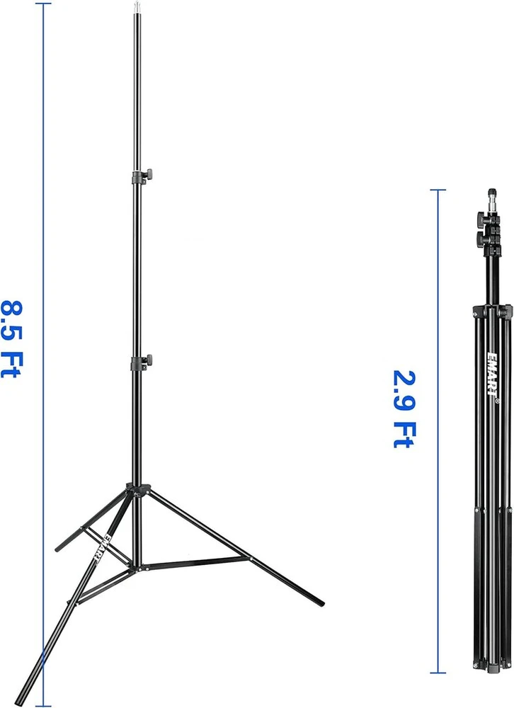 Apšvietimo stovas 260 cm aliuminio, 2 vnt.