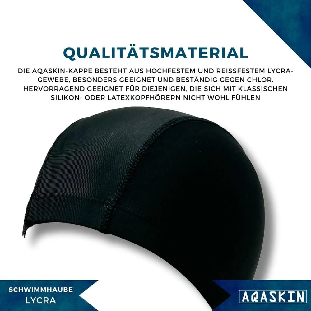 Aqaskin unisex lycra plaukimo kepuraitė vyrams ir moterims, hipoalerginė, be silikono. (spalva: raudona)