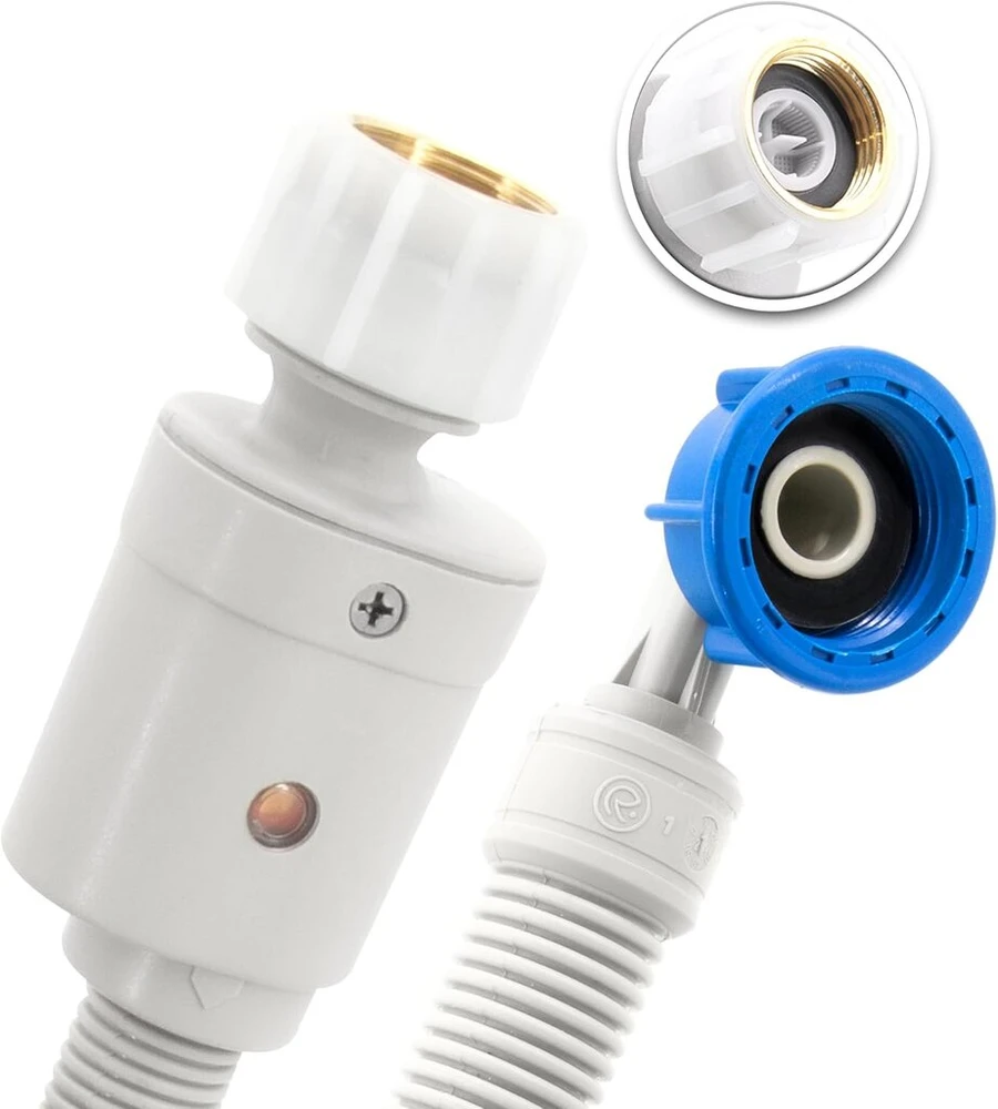 Aquastop žarna, įskaitant apsauginę įleidimo žarną skalbimo mašinoms ir indaplovėms, 3/4 colio, 1,50 m / 1.500 mm